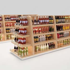 现代烟酒展示柜3D模型下载